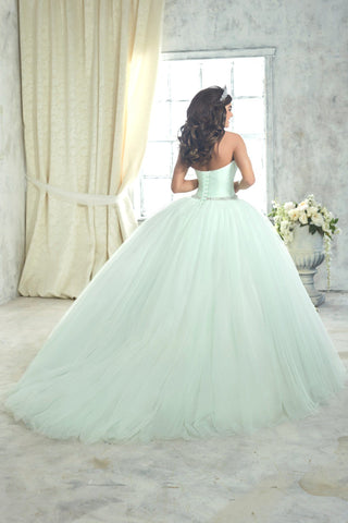 Trägerloses A-Linien-Quinceanera-Kleid von House of Wu 26849