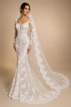 1 Layer Cathedral veil wedding veil women veil white ivory sequins lace veil bridal veil cover face veil with comb