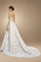 Lace Sweetheart Bridal Gown Floor-Length Wedding Dress A-line Sparkly Wedding Dress Women Formal Gown Customized
