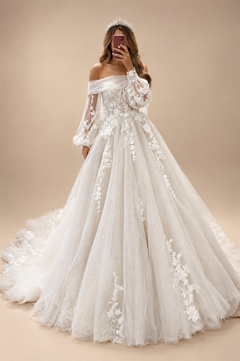 Sweetheart Mermaid Wedding Dresses For Mariages Appliques Lace Court Train Tulle Vestido De Casamento Customized