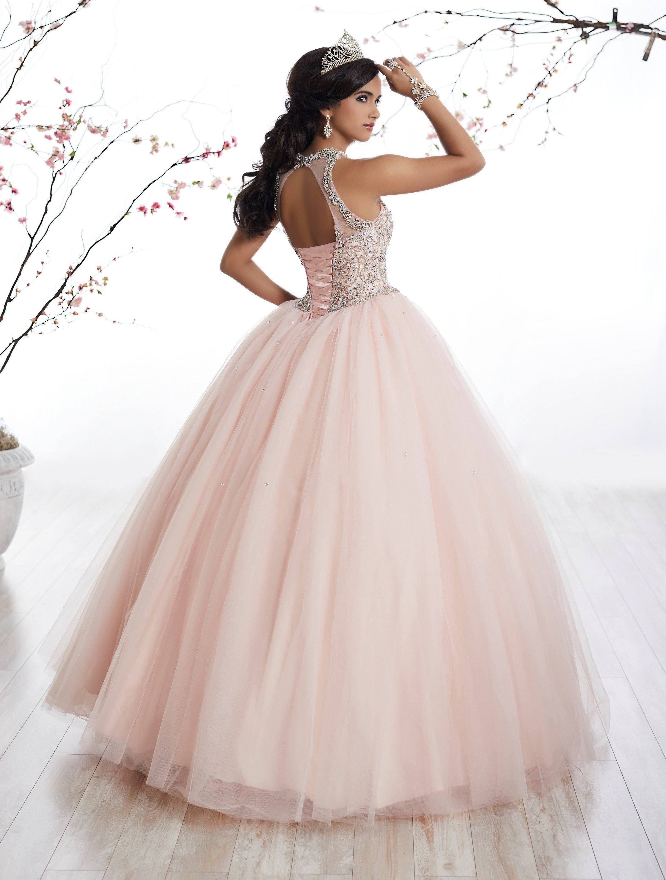 Illusion A-line Quinceanera Dress by Fiesta Gowns 56327