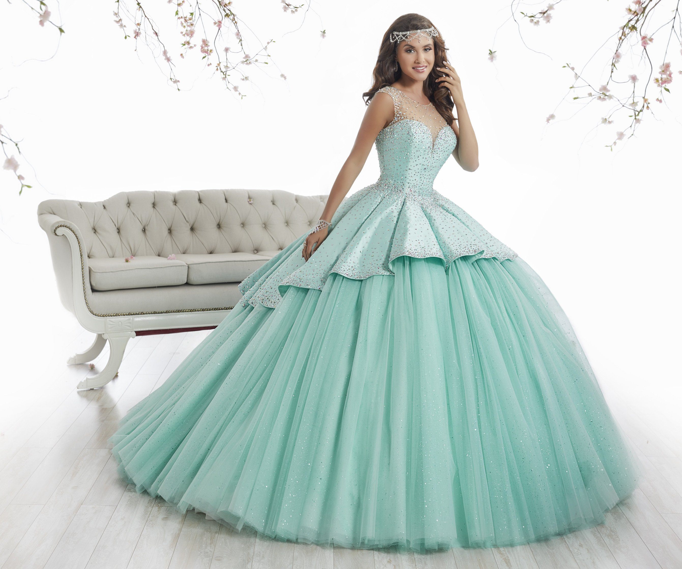 Illusion A-line Quinceanera Dress by House of Wu 26873