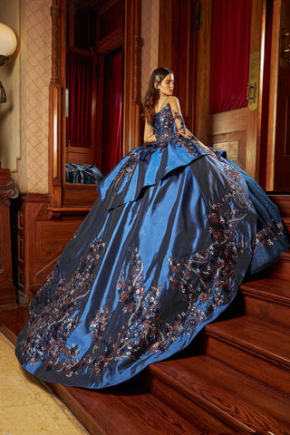 Quinceanera-Kleid mit Illusionsärmeln von Ragazza D95-595