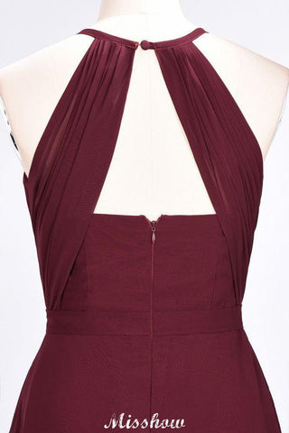 Jewel Ärmelloses bodenlanges Brautjungfernkleid Rüschen Spaghetti A-Linie Trauzeuginkleid