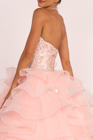 Ballkleid mit Neckholder und Lagenrock von Elizabeth K GL2512