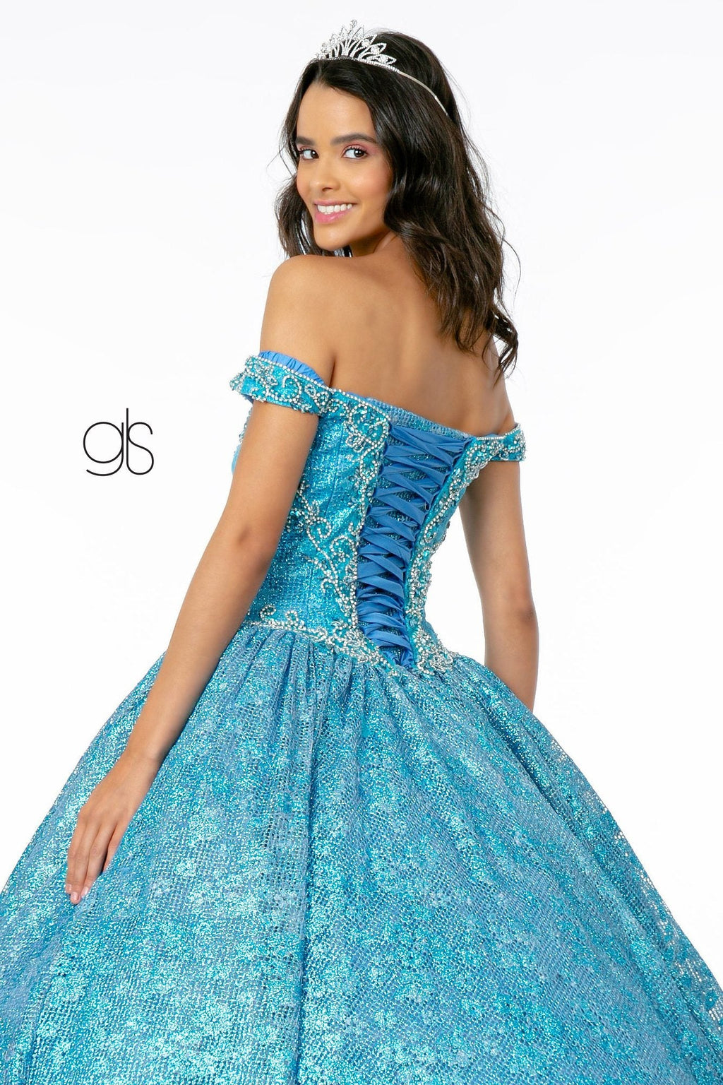 Jeweled Off the Shoulder Ball Gown by Elizabeth K GL1821