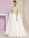 Etuikleid/Säulenkleid für die Mutter der Braut, Hochzeitsgast, Party, luxuriös, Rundhalsausschnitt, bodenlang, Chiffon, Spitze, Pailletten, lange Ärmel mit Falten