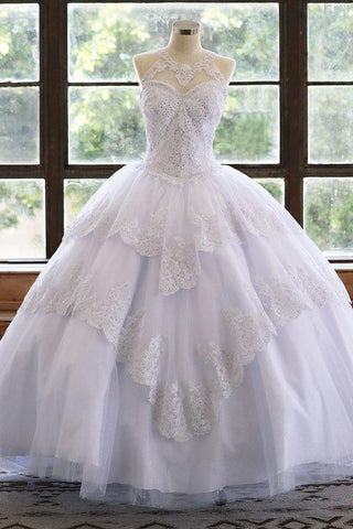 Quinceanera-Kleid mit Spitzenapplikation von Calla KY75208