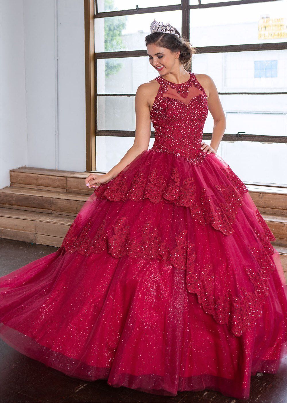 Lace Applique Quinceanera Dress by Calla KY75208