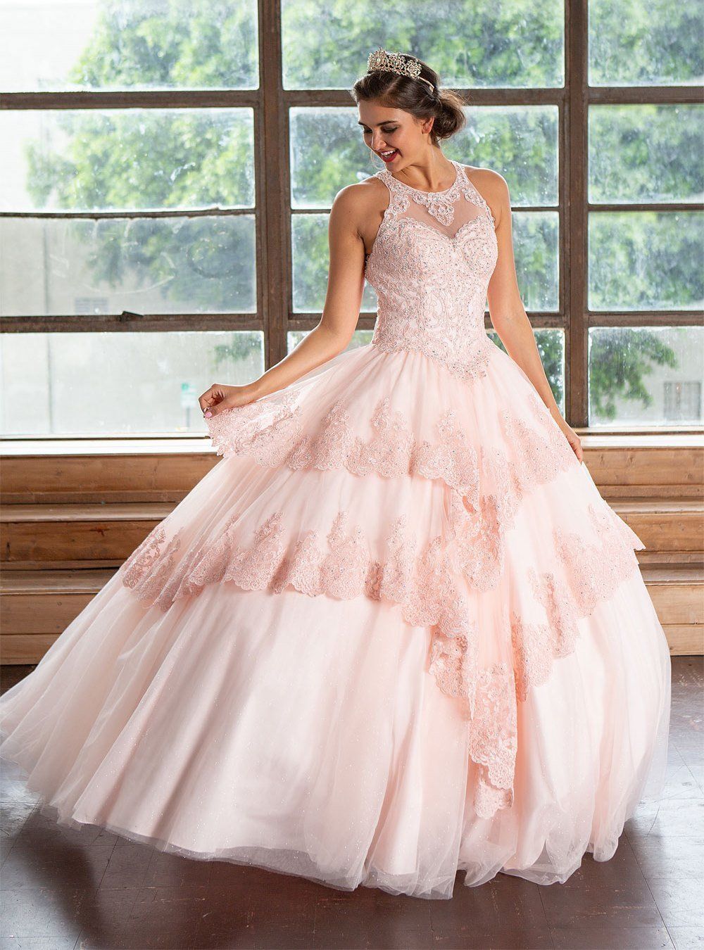 Lace Applique Quinceanera Dress by Calla KY75208