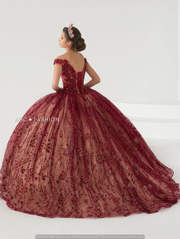 Quinceanera-Kleid mit Spitzenapplikation von House of Wu 26006