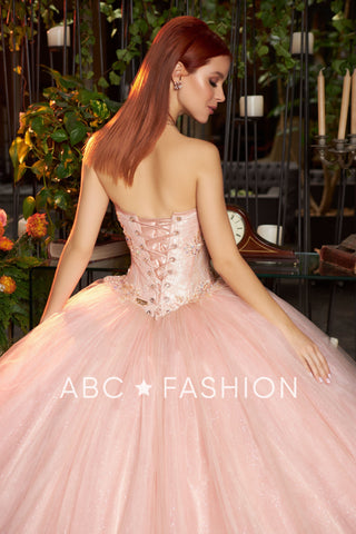 Quinceanera-Kleid mit Spitzenmieder und Korsett von Ragazza EV07-607