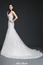 Spitzen Meerjungfrau Schmuck Elegantes Brautkleid