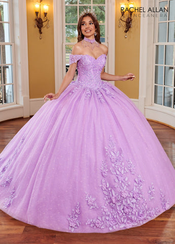 Quinceanera-Kleid aus Spitze mit Herzausschnitt von Rachel Allan RQ1112