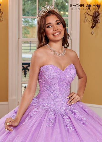 Quinceanera-Kleid aus Spitze mit Herzausschnitt von Rachel Allan RQ1112