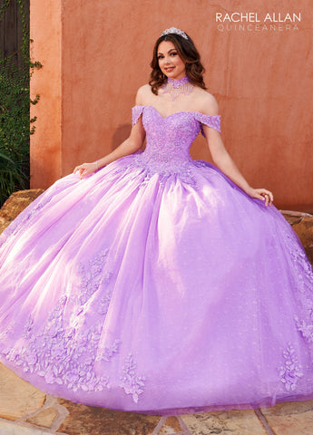 Quinceanera-Kleid aus Spitze mit Herzausschnitt von Rachel Allan RQ1112