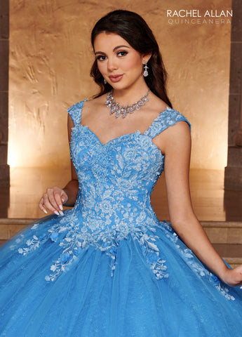 Quinceanera-Kleid aus Spitze mit Herzausschnitt von Rachel Allan RQ1112