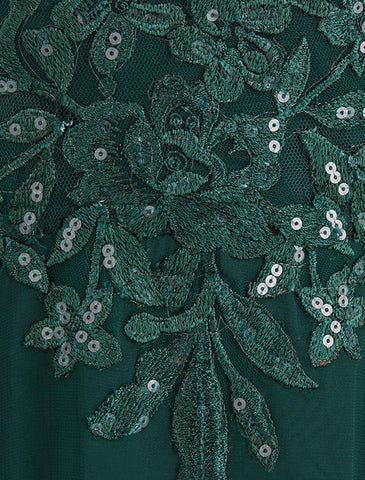 Etuikleid/Säulenkleid für die Brautmutter, Hochzeitsgast, Vintage, Party, V-Ausschnitt, bodenlang, Chiffon, Spitze, ärmellos, mit Falten, Pailletten