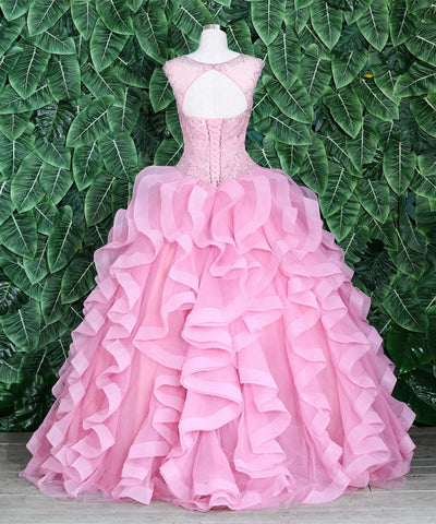 Ärmelloses Quinceanera-Kleid mit mehreren Lagen von Calla KY79288