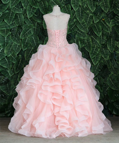 Ärmelloses Quinceanera-Kleid mit mehreren Lagen von Calla KY79288