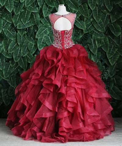 Ärmelloses Quinceanera-Kleid mit mehreren Lagen von Calla KY79288