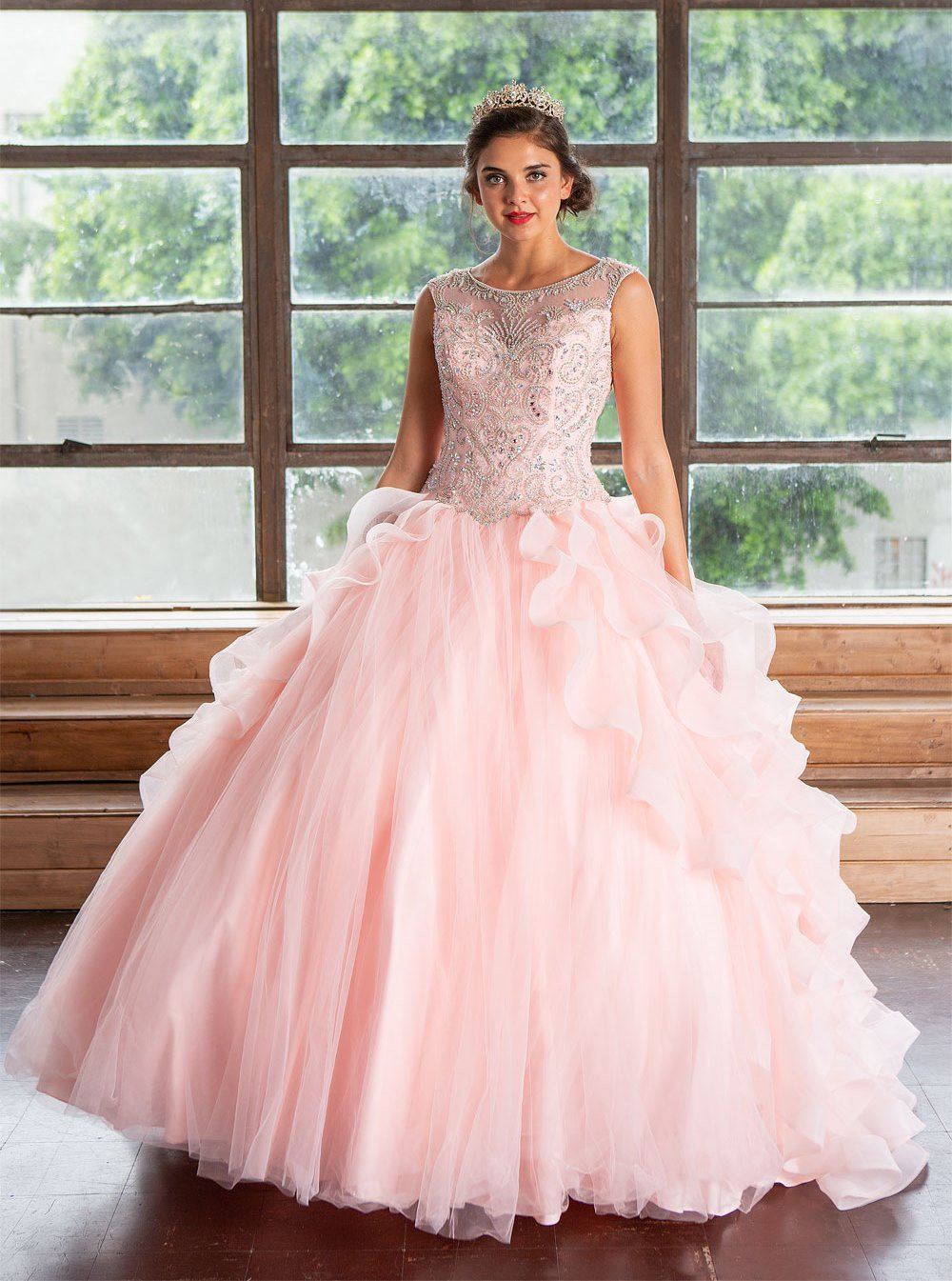 Layered Sleeveless Quinceanera Dress by Calla KY79288