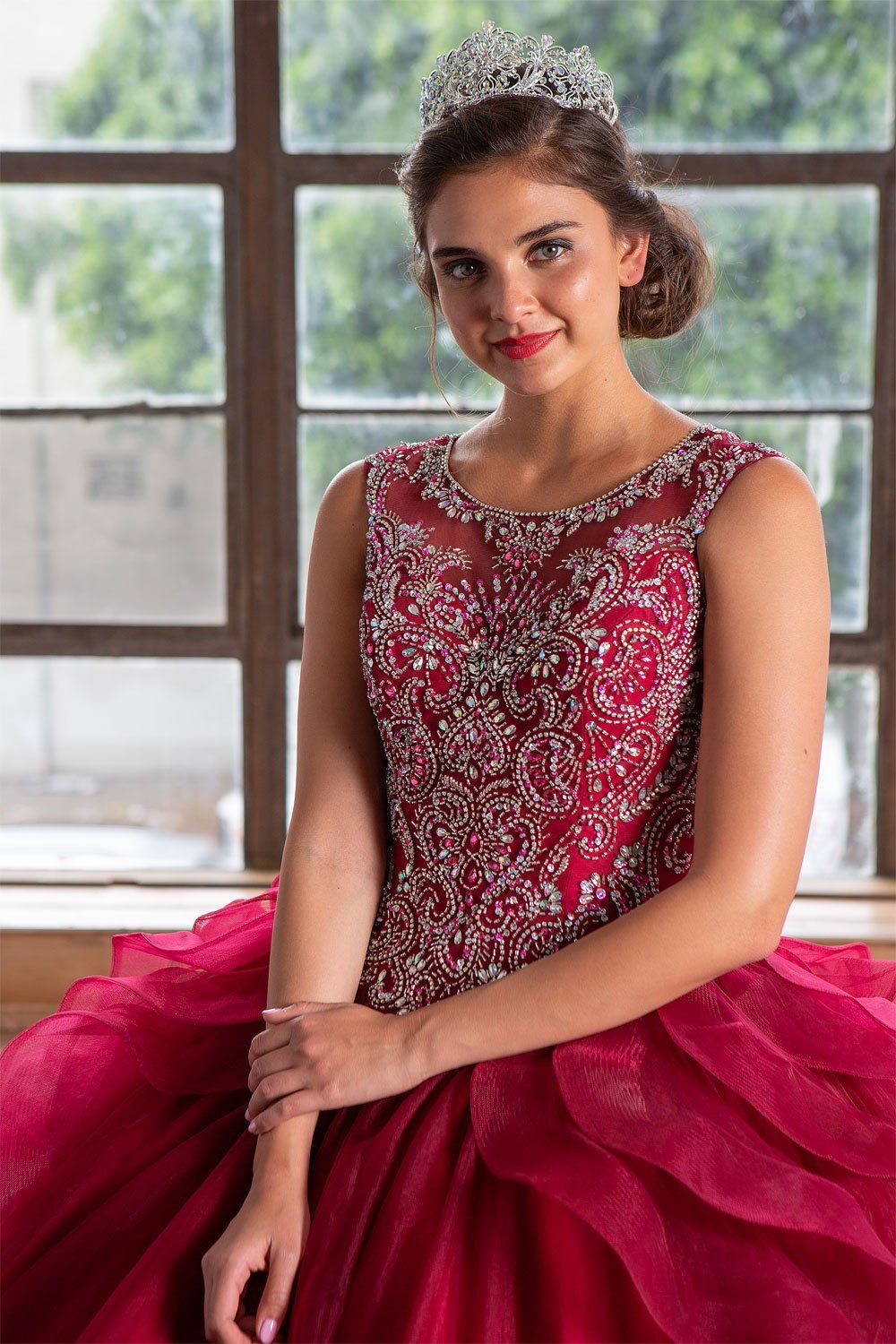 Layered Sleeveless Quinceanera Dress by Calla KY79288