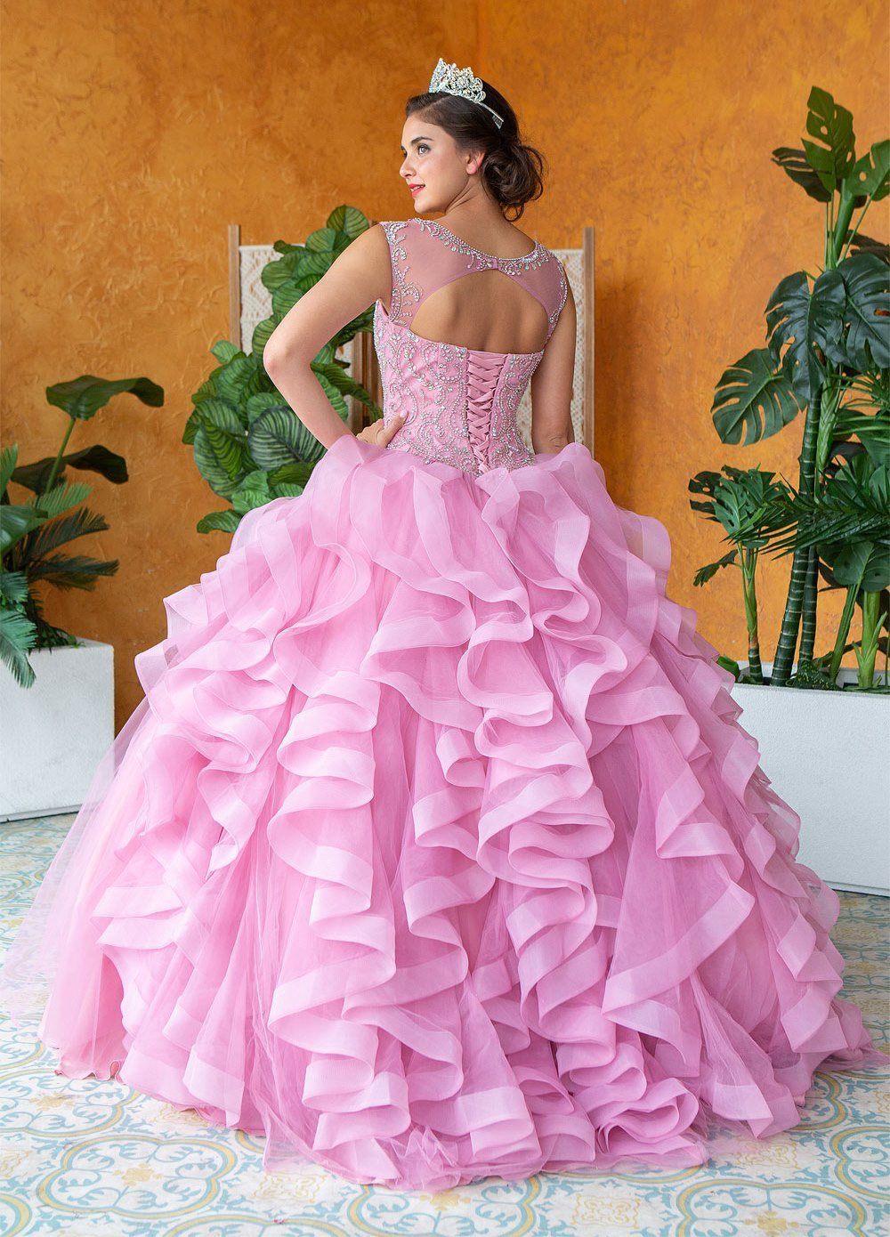 Layered Sleeveless Quinceanera Dress by Calla KY79288