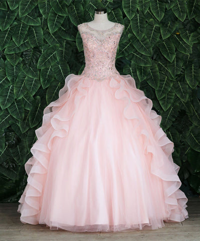Ärmelloses Quinceanera-Kleid mit mehreren Lagen von Calla KY79288