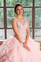 Layered Sleeveless Quinceanera Dress by Calla KY79288
