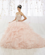 Mehrlagiges trägerloses Quinceanera-Kleid aus Tüll von House of Wu 26911