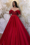Vestidos de Satén Formales para el Baile de Graduación con Escote de Corazón, Sin Mangas y en Forma de A Larga