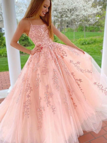 Langes, trägerloses A-Linien-Kleid aus Tüll mit Spitze für formelle Abschlussfeiern, Abend- und Ballkleider