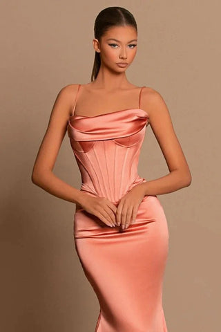 Long Mermaid Strapless Spaghetti Straps Formal Prom Dresses