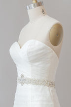Langes Meerjungfrau-Trägerloses Tüll-Spitzen-Brautkleid