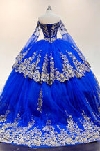 Long Sleeve Off Shoulder Ball Gown by Elizabeth K GL3184