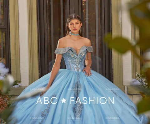 Langärmliges schulterfreies Quinceanera-Kleid von Ragazza EV52-652