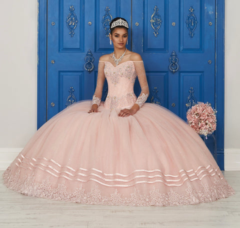 Langärmliges Kleid von House of Wu LA Glitter 24039