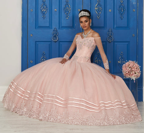 Langärmliges Kleid von House of Wu LA Glitter 24039