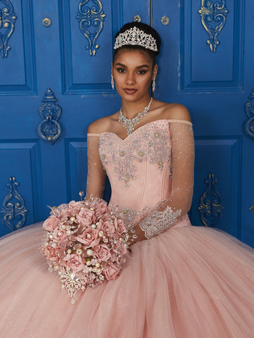 Langärmliges Kleid von House of Wu LA Glitter 24039