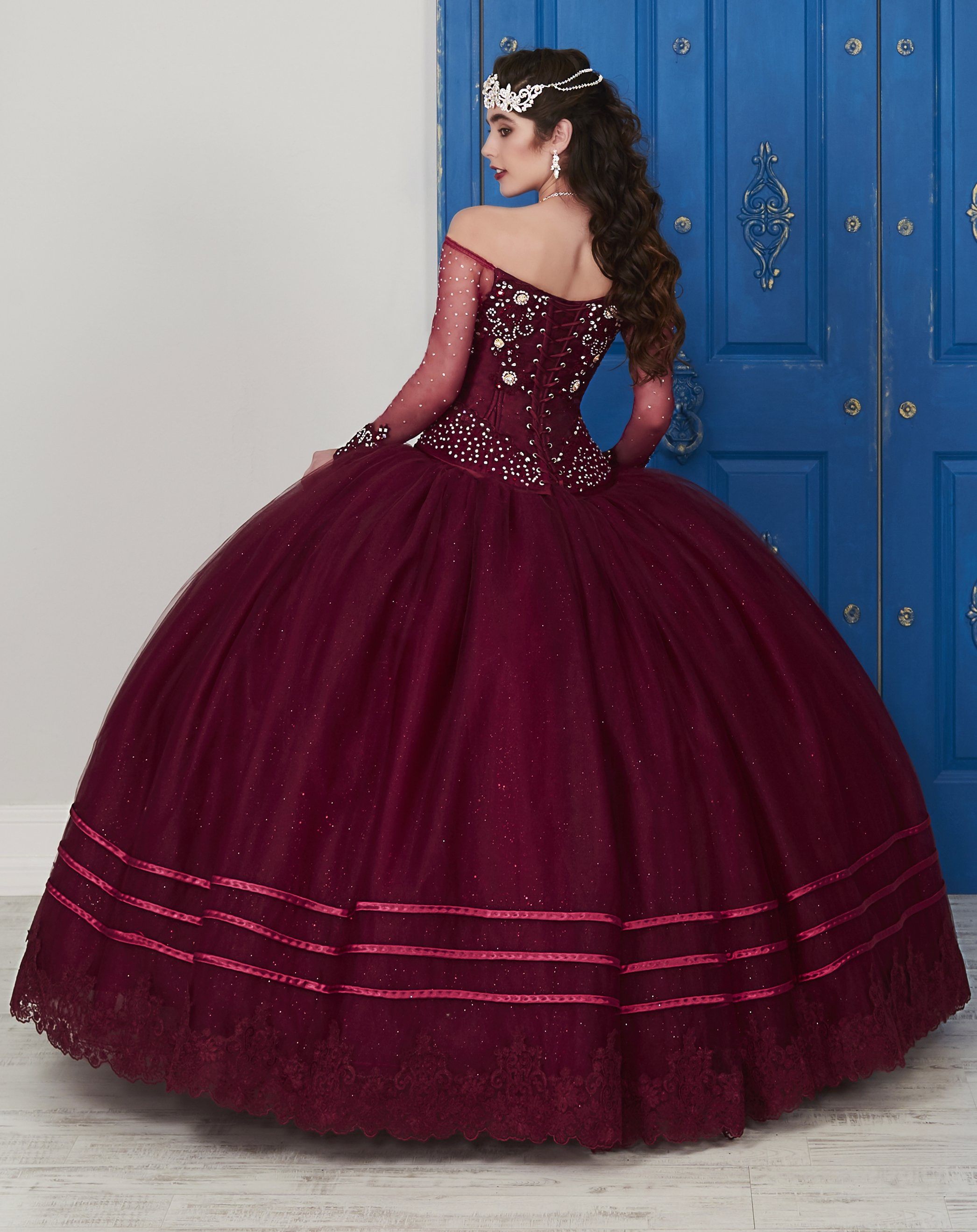 Long-Sleeved Dress by House of Wu LA Glitter 24039