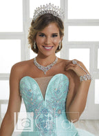 Long Strapless Two-Piece Dress by House of Wu LA Glitter 24028