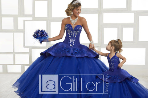 Langes trägerloses zweiteiliges Kleid von House of Wu LA Glitter 24028
