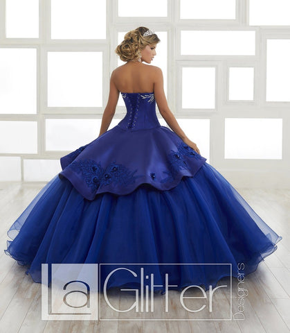 Langes trägerloses zweiteiliges Kleid von House of Wu LA Glitter 24028