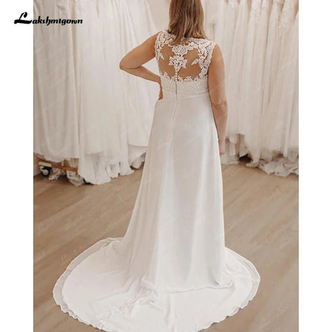 Vestidos de noiva de chiffon para grávidas, 2025, decote em V, boémio, com cauda longa, elegante e simples, robe de mariage 