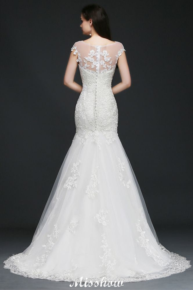 Nixenjuwel-Tüll-Spitzen-Brautkleid