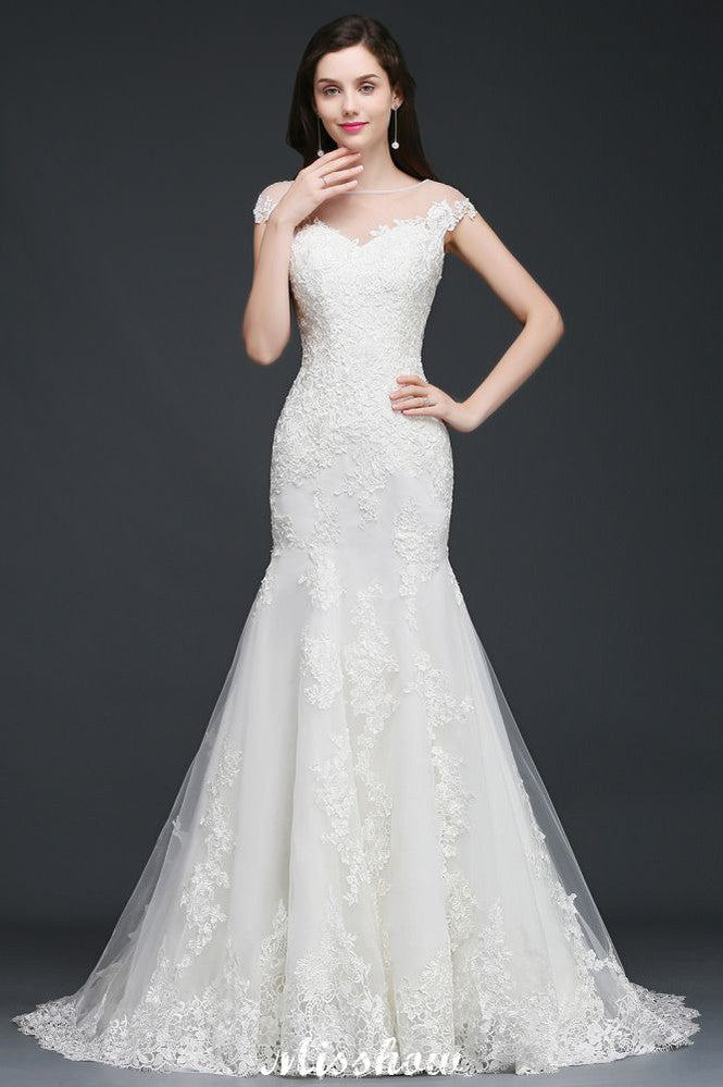 Nixenjuwel-Tüll-Spitzen-Brautkleid