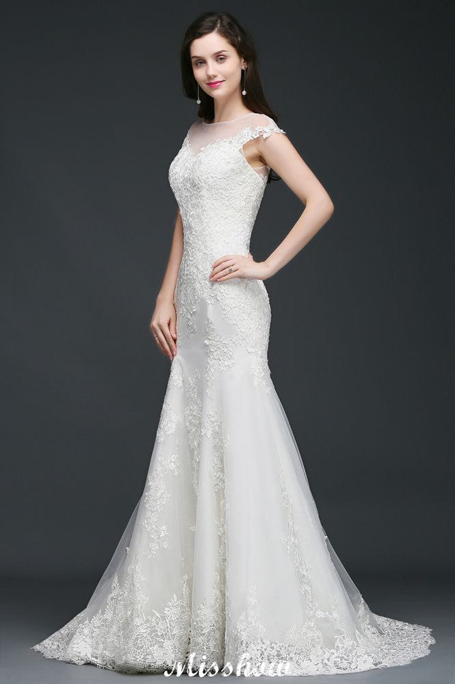 Nixenjuwel-Tüll-Spitzen-Brautkleid