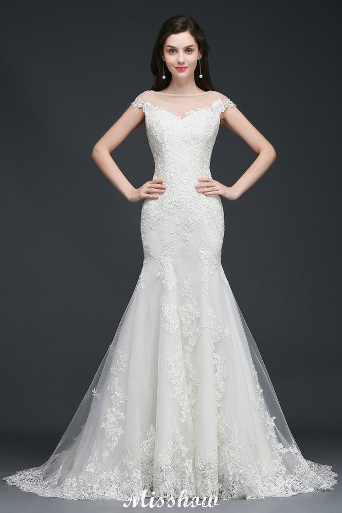 Nixenjuwel-Tüll-Spitzen-Brautkleid