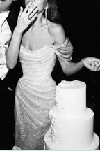 Nixen-/Trompeten-Hochzeitskleider Glitzer & Glanz Kleid Hochzeitsfeier